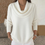 Women's Collared Sweater in White