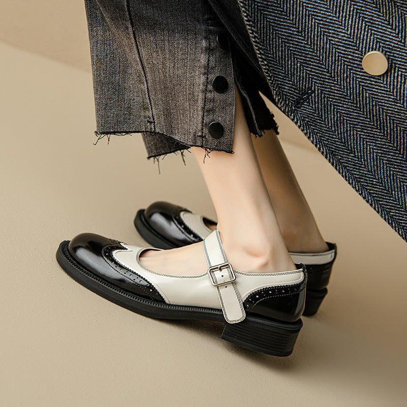Women's Two-Tone Wingtip Platform Mary Janes, photo 3
