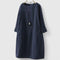 Lorra Comfortable Midi Dress in Navy Blue