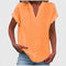 Women's Comfortable V-Neck Blouse in Orange