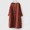 Lorra Comfortable Midi Dress in Orange