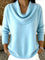 Women's Cowl Neck Sweater in Sky Blue