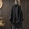 Women's Chunky Turtleneck Sweater in Black