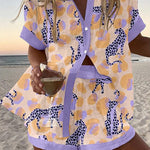 Women's Cheetah Print Two-Piece Summer Set