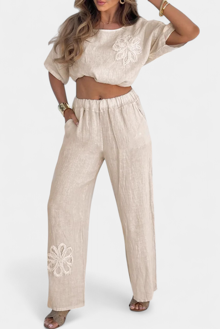 Women's Set – Natalia Casual Collection in Apricot