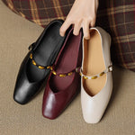 Women's Leather Square-Toe Mary Janes, photo 13
