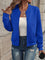 Women's Textured Bomber Jacket in Blue