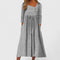 Cleomarie Elegant Midi Dress in Gray
