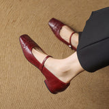 Women's Woven Square-Toe Mary Jane Flats, photo 11