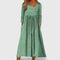 Cleomarie Elegant Midi Dress in Green