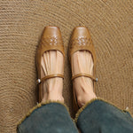 Women's Woven Square-Toe Mary Jane Flats, photo 6