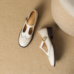 Women's Two-Tone Wingtip T-Strap Shoes, photo 5