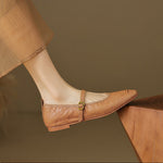 Women's Leather Mary Jane Ballet Flats, photo 12