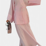Women's V-Neck Top and Slit Skirt Ensemble, photo 3
