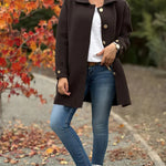 Women's Classic Oversized Coat in Brown