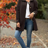 Women's Classic Oversized Coat in Brown