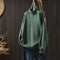 Women's Chunky Turtleneck Sweater in Green