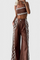 Women's Asymmetrical Zigzag Pattern Ensemble in Brown