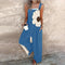 Delilah Comfortable printed jumpsuit in Blue