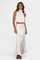 Two-Piece Draped Halter Neck Set with Open Back Design in White