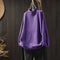 Women's Chunky Turtleneck Sweater in Purple