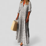 Marcivine Sophisticated Maxi Dress in White