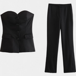 Sleeveless Minimalist Ensemble with Flared Pants, photo 6