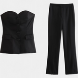 Sleeveless Minimalist Ensemble with Flared Pants, photo 6