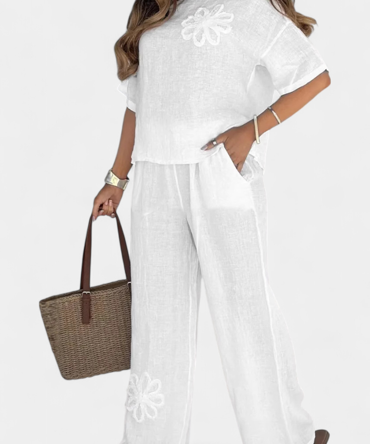 Women's Set – Natalia Casual Collection in White