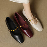 Women's Leather Square-Toe Mary Janes, photo 7