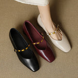 Women's Leather Square-Toe Mary Janes, photo 7