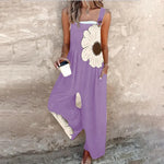 Delilah Comfortable printed jumpsuit in Purple