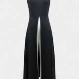 Two-Tone Sleeveless Layered Long Set with Flared Pants, photo 7
