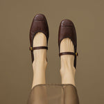 Women's Leather Mary Jane Ballet Flats, photo 6