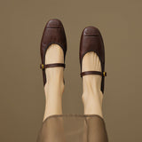 Women's Leather Mary Jane Ballet Flats, photo 6