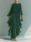 Women's Elegant Flowing Evening Jumpsuit in Green