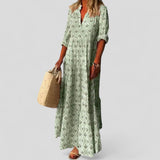 Marcivine Sophisticated Maxi Dress in Green