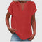 Women's Comfortable V-Neck Blouse in Red