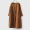 Lorra Comfortable Midi Dress in Khaki