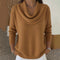 Women's Cowl Neck Sweater in Brown