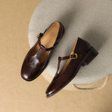 Women's Two-Tone Wingtip T-Strap Shoes, photo 7