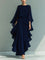 Women's Elegant Flowing Evening Jumpsuit in Navy