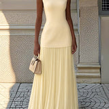 Brela Elegant Maxi Dress in Yellow