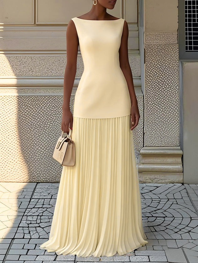 Brela Elegant Maxi Dress in Yellow