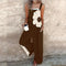 Delilah Comfortable printed jumpsuit in Brown