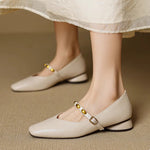 Women's Leather Square-Toe Mary Janes, photo 11