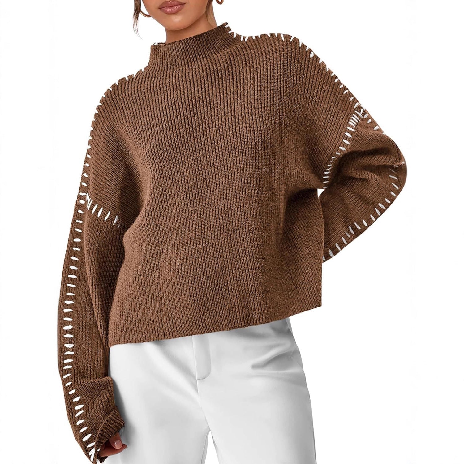 Nia Cozy Sweater in Brown