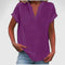 Women's Comfortable V-Neck Blouse in Purple
