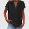 Women's Comfortable V-Neck Blouse in Black