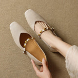 Women's Leather Square-Toe Mary Janes, photo 10